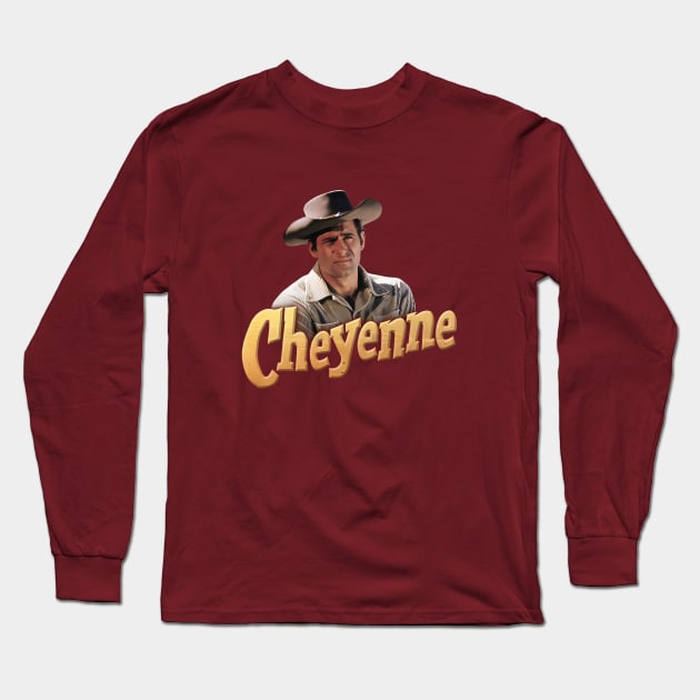 Cheyenne - Clint Walker - 50s Tv Western Long Sleeve T-Shirt by wildzerouk